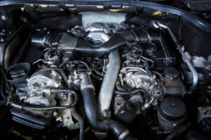 close up of car bonnet