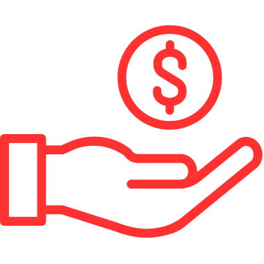 Geld Icon Rot